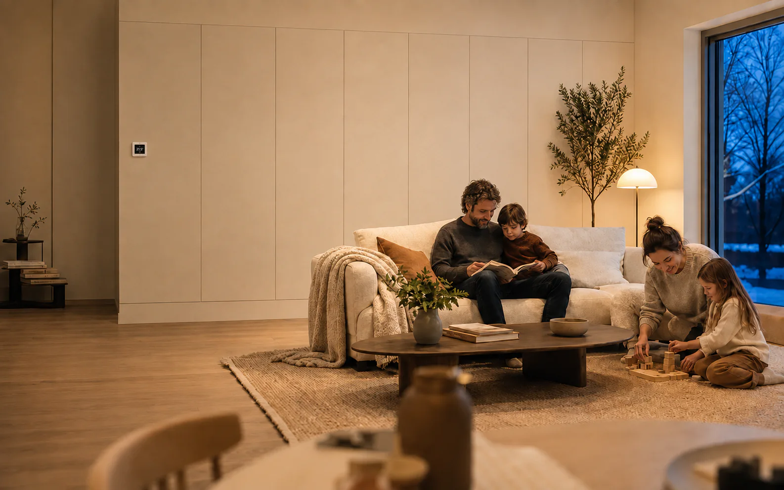MOSH Pro wall heating in a modern family home
